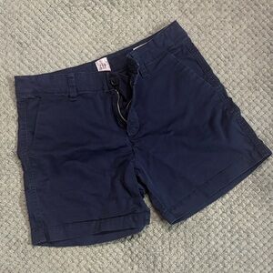 GAP Navy Blue Zip-Front Shorts